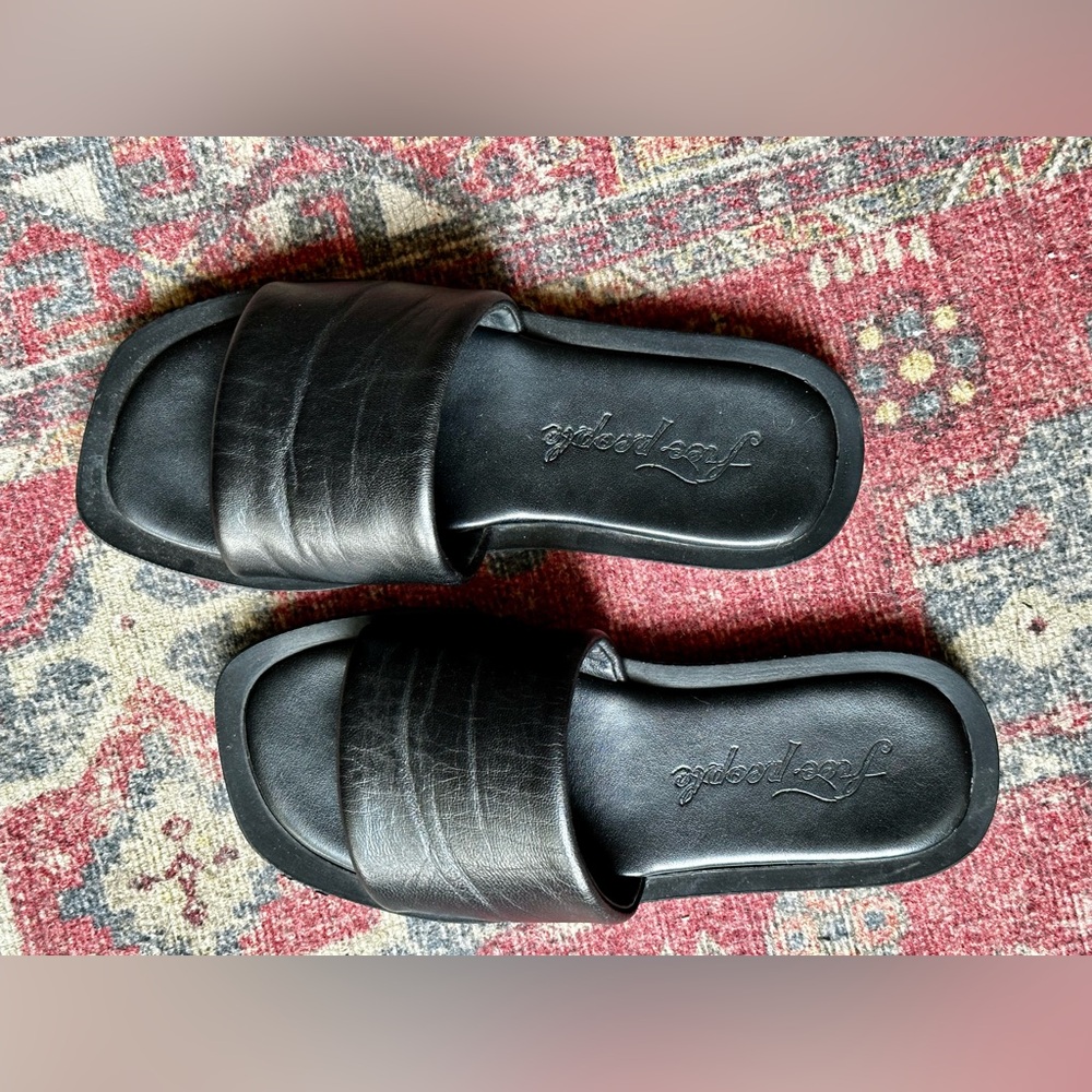 Free People Leather Slides
